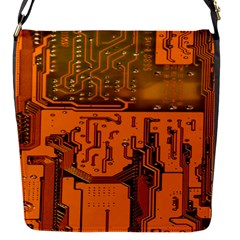 Circuit Board Pattern Flap Messenger Bag (s) by BangZart