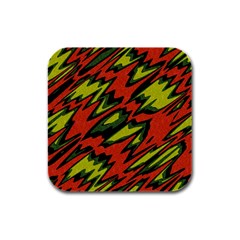 Distorted Shapes                           Rubber Square Coaster (4 Pack by LalyLauraFLM