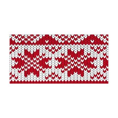 Crimson Knitting Pattern Background Vector Yoga Headband by BangZart