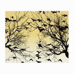 Crow Flock  Small Glasses Cloth (2-side) by Valentinaart