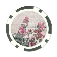 Shabby Chic Style Floral Photo Poker Chip Card Guard by dflcprints