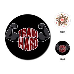 Train Hard Playing Cards (round)  by Valentinaart
