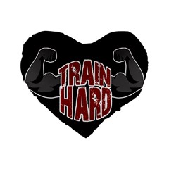 Train Hard Standard 16  Premium Heart Shape Cushions by Valentinaart
