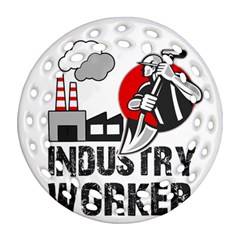 Industry Worker  Ornament (round Filigree) by Valentinaart