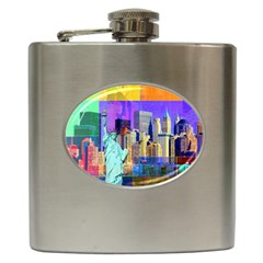 New York City The Statue Of Liberty Hip Flask (6 Oz) by BangZart