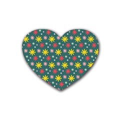 The Gift Wrap Patterns Heart Coaster (4 Pack)  by BangZart