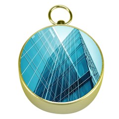 Glass Bulding Gold Compasses by BangZart