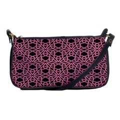 Triangle Knot Pink And Black Fabric Shoulder Clutch Bags by BangZart