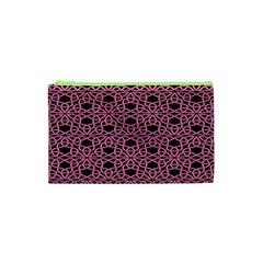 Triangle Knot Pink And Black Fabric Cosmetic Bag (xs) by BangZart