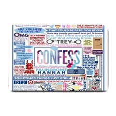 Book Collage Based On Confess Small Doormat  by BangZart
