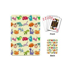 Group Of Funny Dinosaurs Graphic Playing Cards (mini) 
