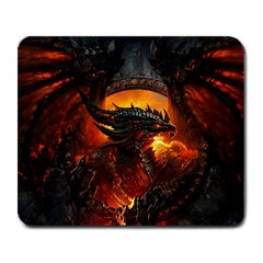 Dragon Legend Art Fire Digital Fantasy Large Mousepads by BangZart