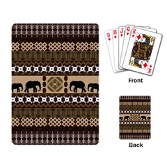 Elephant African Vector Pattern Playing Card by BangZart