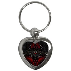 Black Dragon Grunge Key Chains (heart)  by BangZart