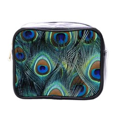 Feathers Art Peacock Sheets Patterns Mini Toiletries Bags by BangZart