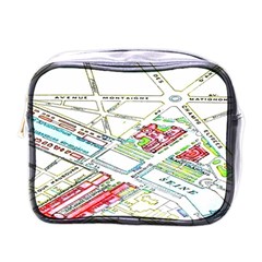 Paris Map Mini Toiletries Bags by BangZart