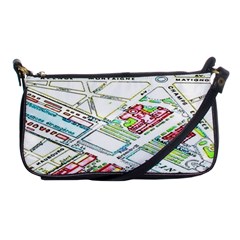 Paris Map Shoulder Clutch Bags by BangZart