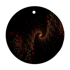 Multicolor Fractals Digital Art Design Round Ornament (two Sides) by BangZart