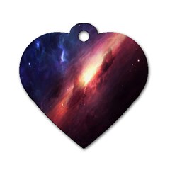 Digital Space Universe Dog Tag Heart (two Sides) by BangZart
