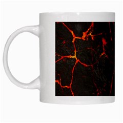 Volcanic Textures White Mugs by BangZart