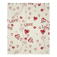Pattern Hearts Kiss Love Lips Art Vector Shower Curtain 60  X 72  (medium)  by BangZart
