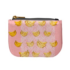 Pink Banana Pattern Mini Coin Purse by PattyVilleDesigns