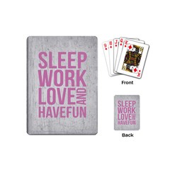 Grunge Style Motivational Quote Poster Playing Cards (mini)  by dflcprints