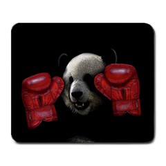 Boxing Panda  Large Mousepads by Valentinaart