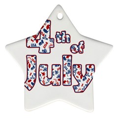 4th Of July Independence Day Ornament (star) by Valentinaart