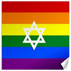 Gay Pride Israel Flag Canvas 12  X 12   by Valentinaart