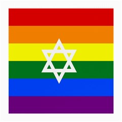 Gay Pride Israel Flag Medium Glasses Cloth by Valentinaart