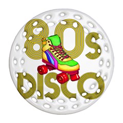 Roller Skater 80s Round Filigree Ornament (two Sides) by Valentinaart