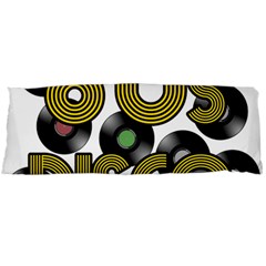  80s Disco Vinyl Records Body Pillow Case (dakimakura) by Valentinaart