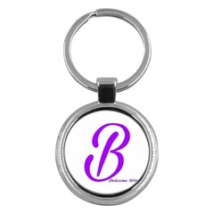 Belicious World  b  Blue Key Chains (round)  by beliciousworld