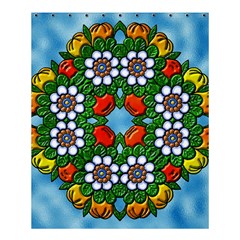 Cute Floral Mandala  Shower Curtain 60  X 72  (medium)  by paulaoliveiradesign