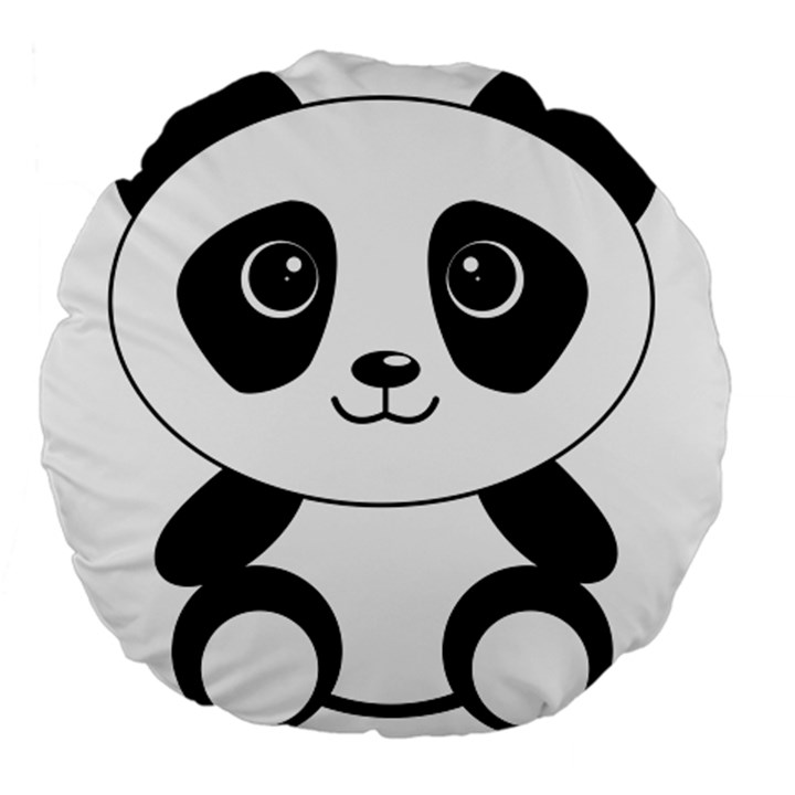 Bear Panda Bear Panda Animals Large 18  Premium Flano Round Cushions