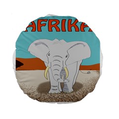Africa Elephant Animals Animal Standard 15  Premium Flano Round Cushions by Nexatart