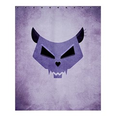 Purple Evil Cat Skull Shower Curtain 60  X 72  (medium)  by CreaturesStore