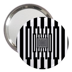 Black Stripes Endless Window 3  Handbag Mirrors by designworld65