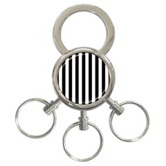 Black And White Stripes 3-ring Key Chains