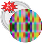 Multicolored Irritation Stripes 3  Buttons (100 pack) 