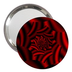 Metallic Red Rose 3  Handbag Mirrors by designworld65