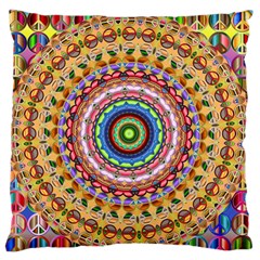 Peaceful Mandala Large Flano Cushion Case (one Side) by designworld65