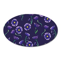 Floral Oval Magnet by BubbSnugg