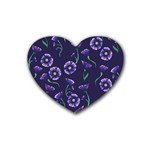Floral Rubber Coaster (Heart) 