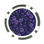 Floral Poker Chip Card Guard