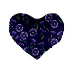 Floral Standard 16  Premium Heart Shape Cushions