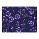 Floral Violet Purple Double Sided Flano Blanket (Mini) 