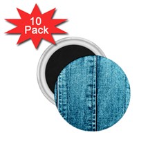 Denim Jeans Fabric Texture 1 75  Magnets (10 Pack)  by paulaoliveiradesign