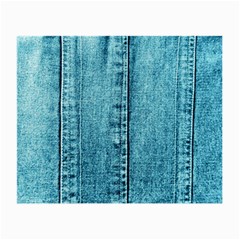Denim Jeans Fabric Texture Small Glasses Cloth (2-side) by paulaoliveiradesign